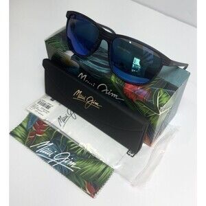 Maui Jim Lele Kawa MJ0811S Blue Stripes Frame Blue Mirror Polarized Sunglasses